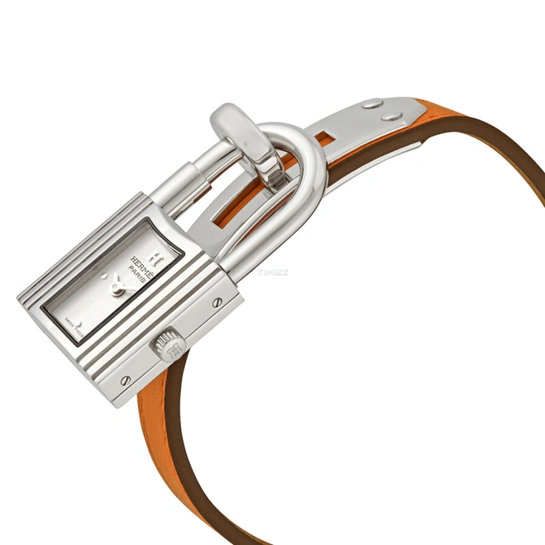 Hermès,Kelly 20x20mm,20x20mm,Stainless Steel,White,Quartz,Sapphire,Crystal Glass,Other,W025744WW00