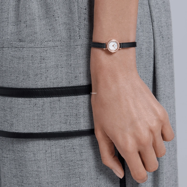 Hermès,Faubourg 15mm,15mm,Rose Gold,White,Quartz,Sapphire,Round,W048402WW00
