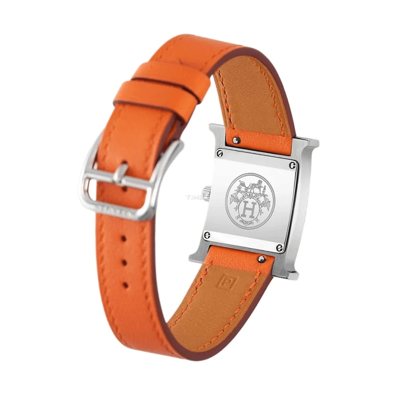 Hermès,Heure H 21x21mm,21x21mm,Stainless Steel,White,Quartz,Sapphire,Square,W036707WW00