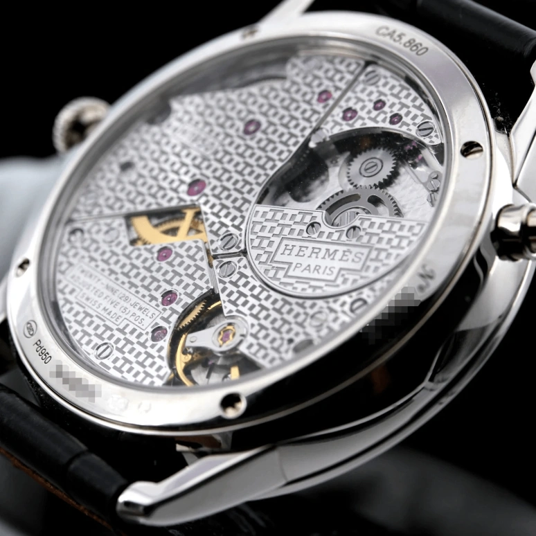 Hermès,Slim d'Hermès 39.50mm,39.50mm,Palladium,Silver,Automatic,Day,Dule Time,Day / Night Indication,W046386WW00