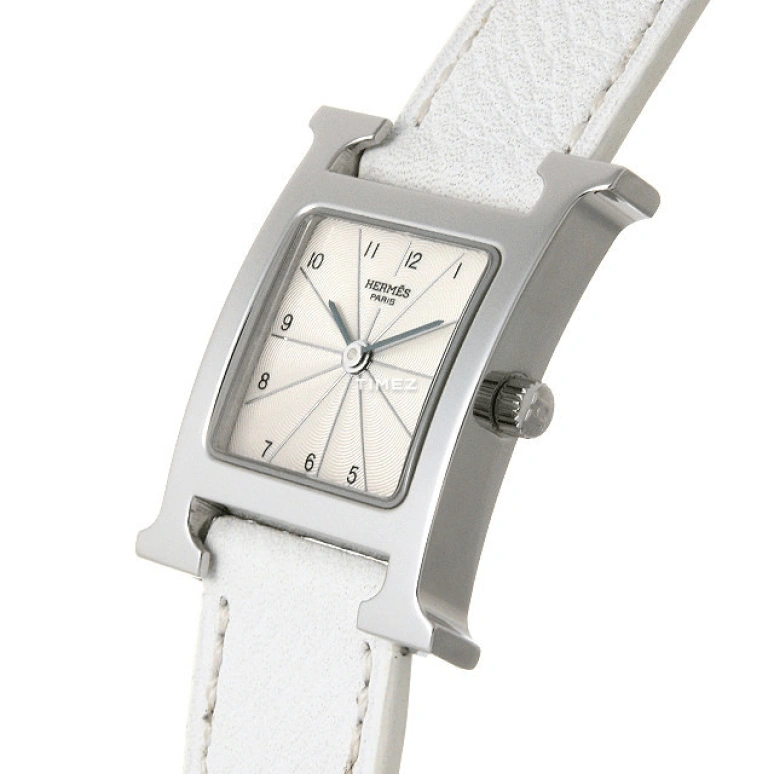 Hermès,H Hour 30x21mm,30x21mm,Stainless Steel,Silver White,Quartz,Sapphire,Square,HH1,HH1.210.260/UBC