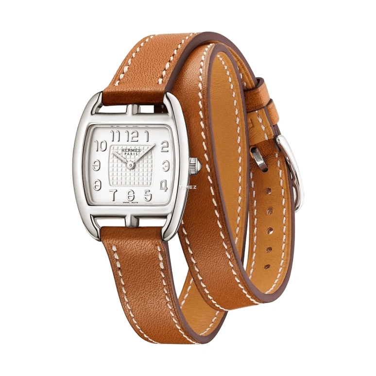 Hermès,Cape Cod 26.80x24mm,26.80x24mm,Stainless Steel,White,Quartz,Sapphire,Crystal Glass,Tonneau,W042789WW00