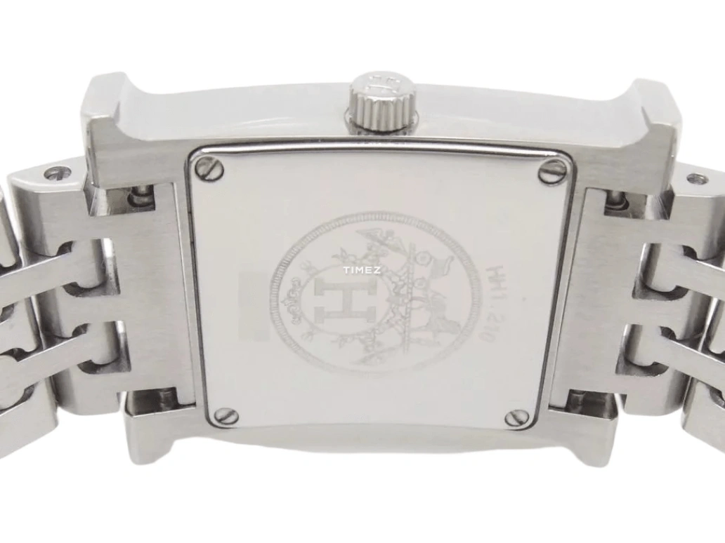 Hermès,H Hour 30x21mm,30x21mm,Stainless Steel,White,Quartz,Sapphire,Crystal Glass,Square,HH1,HH1.210.283/4804
