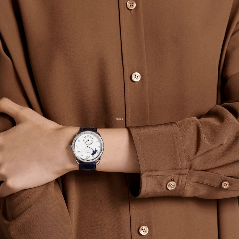 Hermès,Arceau 38mm,38mm,Stainless Steel,White,Automatic,Moonphase,Day,W049092WW00