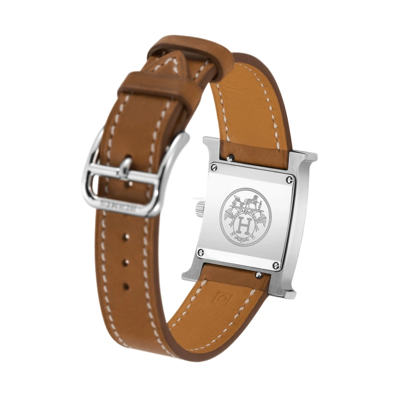 Hermès,Heure H 21x21mm,21x21mm,Stainless Steel,White,Quartz,Sapphire,Crystal Glass,Square,W036706WW00
