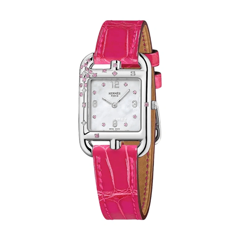 Hermès,Cape Cod 23x23mm,23x23mm,Stainless Steel,Silver White,Quartz,Sapphire,Crystal Glass,Square,W049664WW00