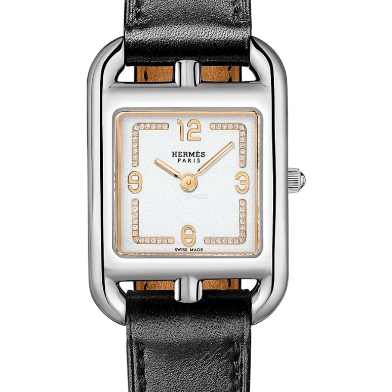 Hermès,Cape Cod 23x23mm,23x23mm,Stainless Steel,White,Quartz,Sapphire,Crystal Glass,Square,W054776WW00