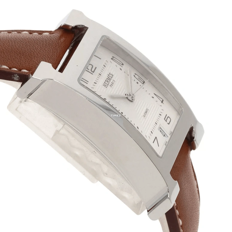 Hermès,Carré H 32.50x42mm,32.50x42mm,Stainless Steel,White,Automatic,Day,Sapphire,HH2810
