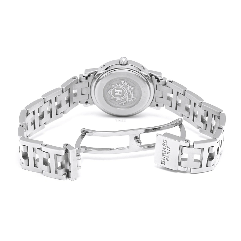 Hermès,Clipper 24mm,24mm,Stainless Steel,Black,Quartz,Day,Sapphire,Crystal Glass,CL4,CL4.210.230/3820