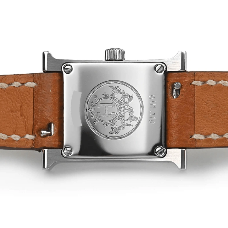 Hermès,H Hour 25x17mm,25x17mm,Stainless Steel,Silver White,Quartz,Sapphire,Crystal Glass,Square,HH1,HH1.110.260/UGO