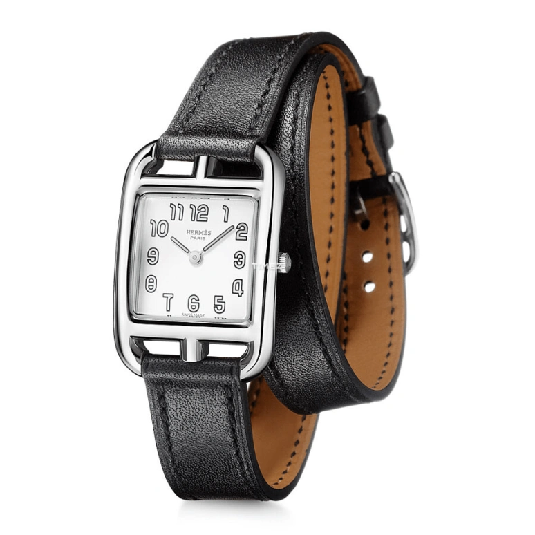 Hermès,Cape Cod 23x23mm,23x23mm,Stainless Steel,Silver White,Quartz,Sapphire,Crystal Glass,Round,020983WW00