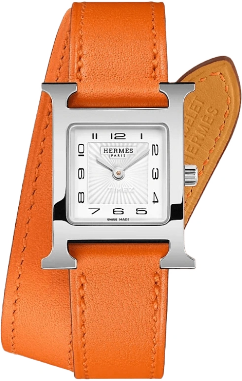 Hermès,Heure H 21x21mm,21x21mm,Stainless Steel,White,Quartz,Sapphire,Crystal Glass,Square,W036719WW00