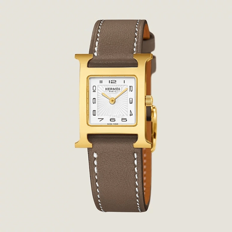 Hermès,Heure H 25x21mm,25x21mm,Stainless Steel,White,Quartz,Sapphire,Crystal Glass,Square,W055422WW00