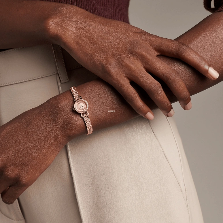 Hermès,Faubourg 15mm,15mm,Rose Gold,Quartz,Sapphire,Crystal Glass,Round,W049098WW00