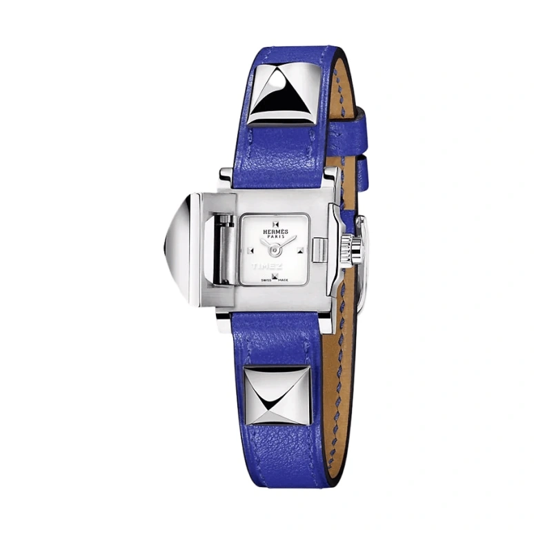 Hermès,Médor 16x16mm,16x16mm,Stainless Steel,Silver White,Quartz,Sapphire,Crystal Glass,Square,W041259WW00