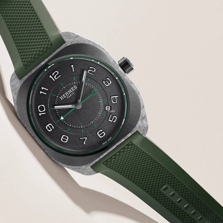 Hermès,H 42x39mm,42x39mm,Composite,Black,Grey,Automatic,Day,50hours,W402991WW00
