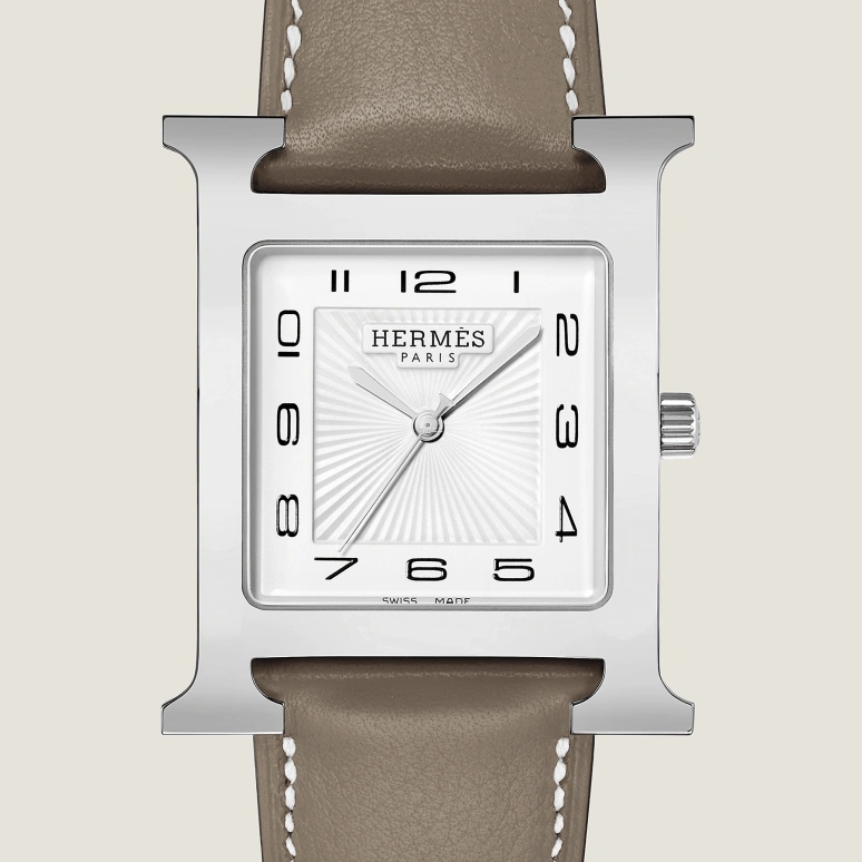 Hermès,Heure H 30.50x30.50mm,30.50x30.50mm,Stainless Steel,White,Quartz,Sapphire,Square,W036835WW00