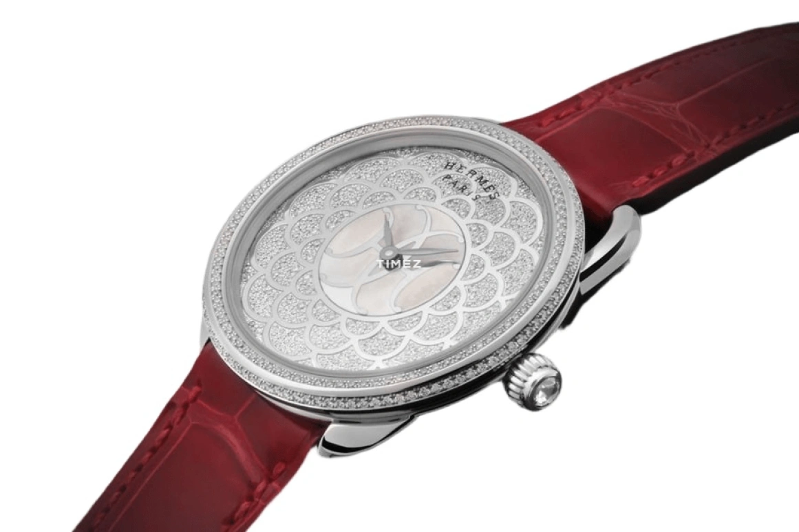 Hermès,Arceau 34mm,34mm,White Gold,White,Automatic,50hours,In-house Caliber,W047855WW00