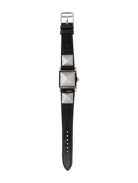 Hermès,Médor 23x23mm,23x23mm,Stainless Steel,Silver White,Quartz,Sapphire,Square,W035456WW00