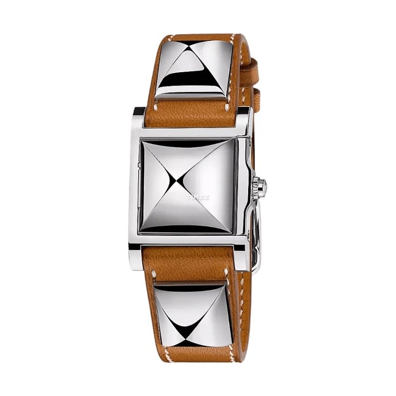 Hermès,Médor 23x23mm,23x23mm,Stainless Steel,Silver White,Quartz,Sapphire,Crystal Glass,Square,W028323WW00