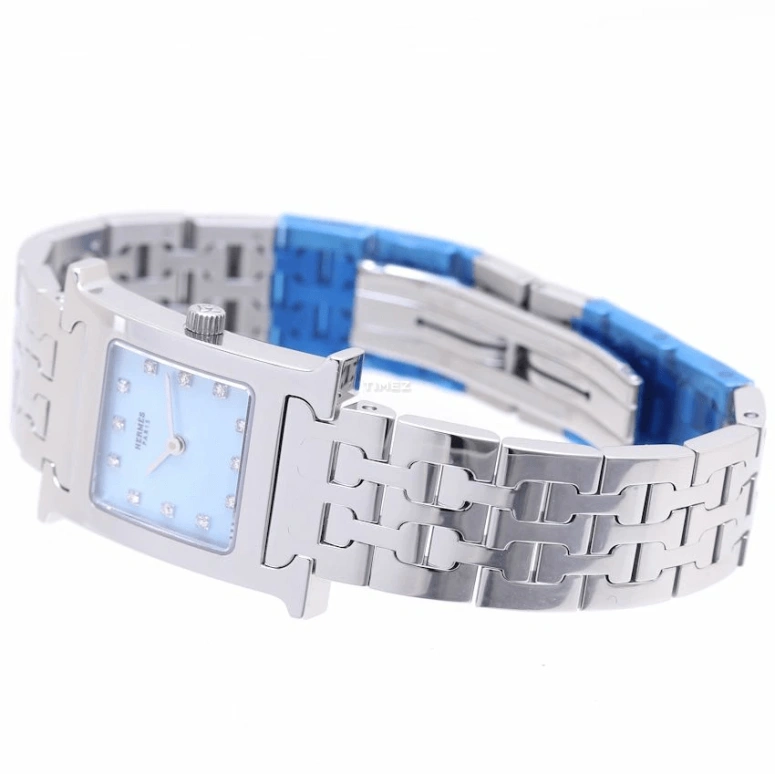 Hermès,H Hour 30x21mm,30x21mm,Stainless Steel,Blue,Quartz,Sapphire,Crystal Glass,Square,HH1,HH1.210.284/4804
