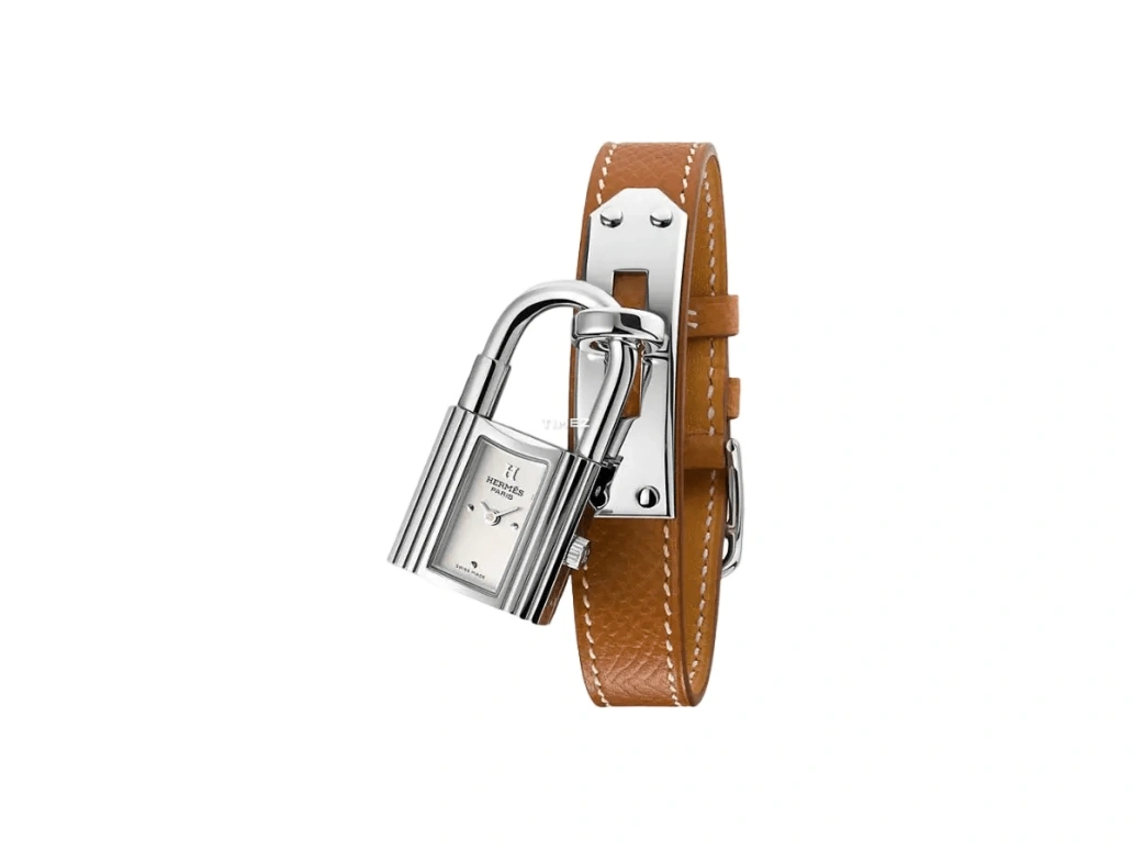 Hermès,Kelly 20x20mm,20x20mm,Stainless Steel,White,Quartz,Sapphire,Crystal Glass,Square,W023728WW00