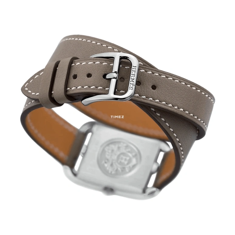 Hermès,Cape Cod 23x23mm,23x23mm,Stainless Steel,White,Quartz,Sapphire,Square,W040246WW00