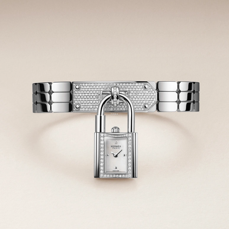 Hermès,Nantucket 16mm,16mm,Stainless Steel,White,Quartz,Sapphire,Crystal Glass,Square,W056371WW00