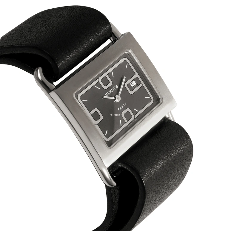 Hermès,Barenia 25x31mm,25x31mm,Stainless Steel,Grey,Quartz,Day,Sapphire,Crystal Glass,BA1,BA1.510.230/VBN1