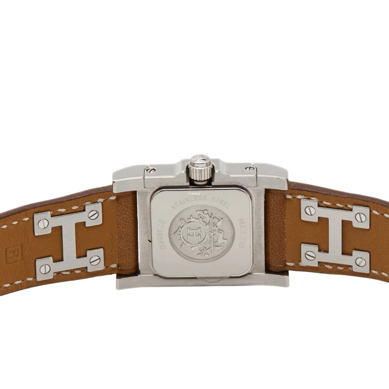 Hermès,Médor 23x23mm,23x23mm,Stainless Steel,Silver White,Quartz,Sapphire,Square,W028321WW00