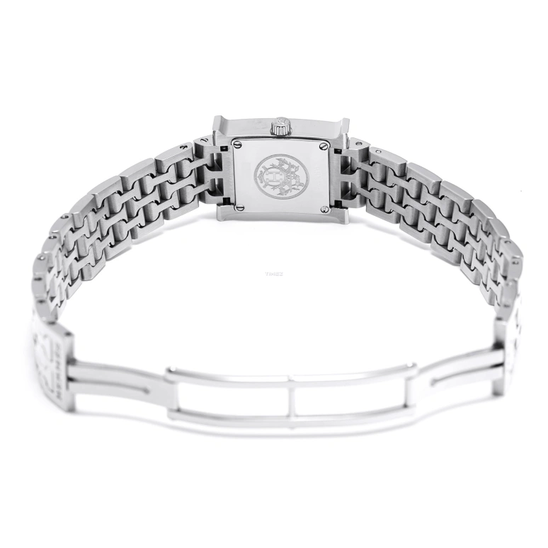 Hermès,H Hour 30x21mm,30x21mm,Stainless Steel,White,Quartz,Sapphire,Crystal Glass,Square,HH1,HH1.130.212/4835