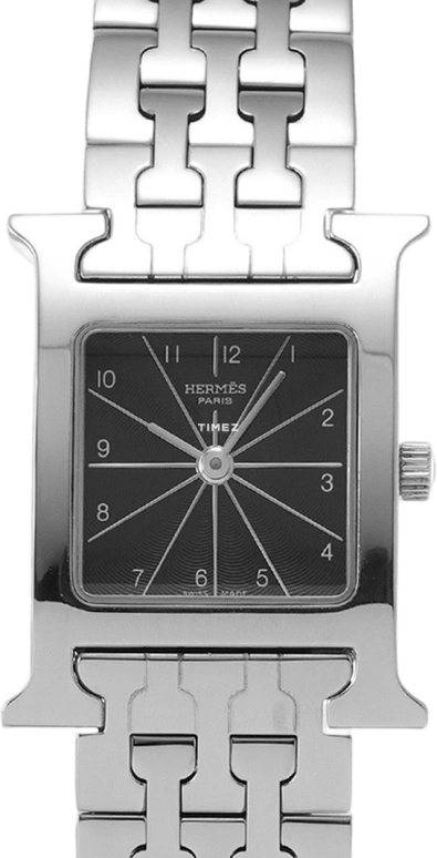 Hermès,H Hour 30x21mm,30x21mm,Stainless Steel,Black,Quartz,Sapphire,Crystal Glass,Square,HH1,HH1.210.361/4804