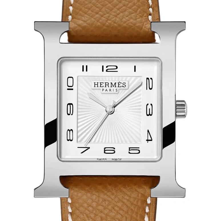 Hermès,Heure H 30.50x30.50mm,30.50x30.50mm,Stainless Steel,White,Quartz,Sapphire,Square,W036831WW00