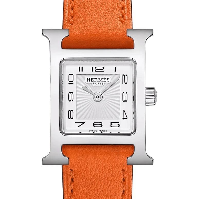 Hermès,Heure H 17.20x17.20mm,17.20x17.20mm,Stainless Steel,White,Quartz,Sapphire,Crystal Glass,Square,W037881WW00