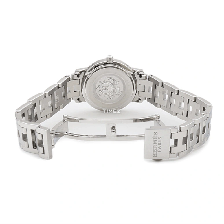 Hermès,Clipper 24mm,24mm,Stainless Steel,White,Quartz,Day,Sapphire,Crystal Glass,CL4,CL4.231.214/3821