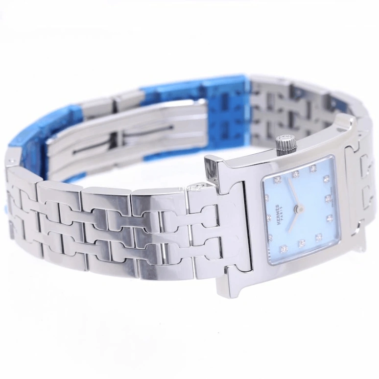 Hermès,H Hour 30x21mm,30x21mm,Stainless Steel,Blue,Quartz,Sapphire,Crystal Glass,Square,HH1,HH1.210.284/4804