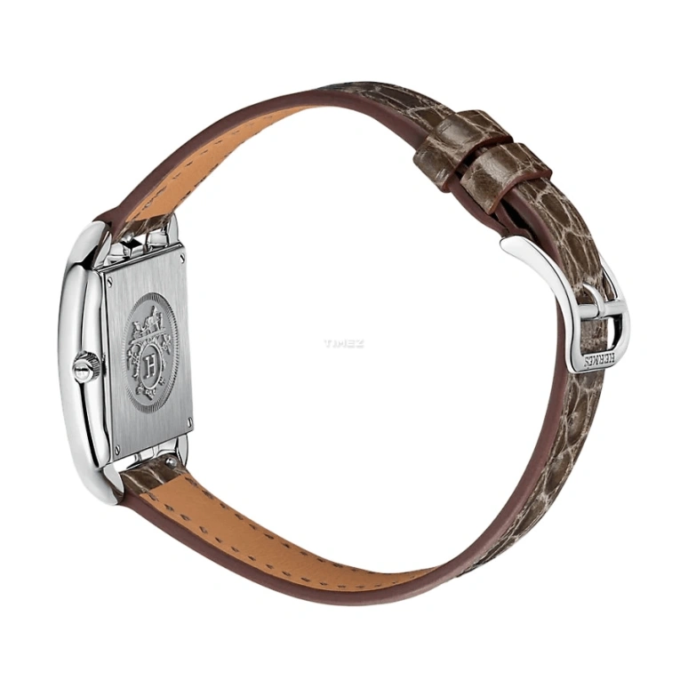 Hermès,Cape Cod 23x23mm,23x23mm,Stainless Steel,White,Quartz,Sapphire,Square,W044225WW00