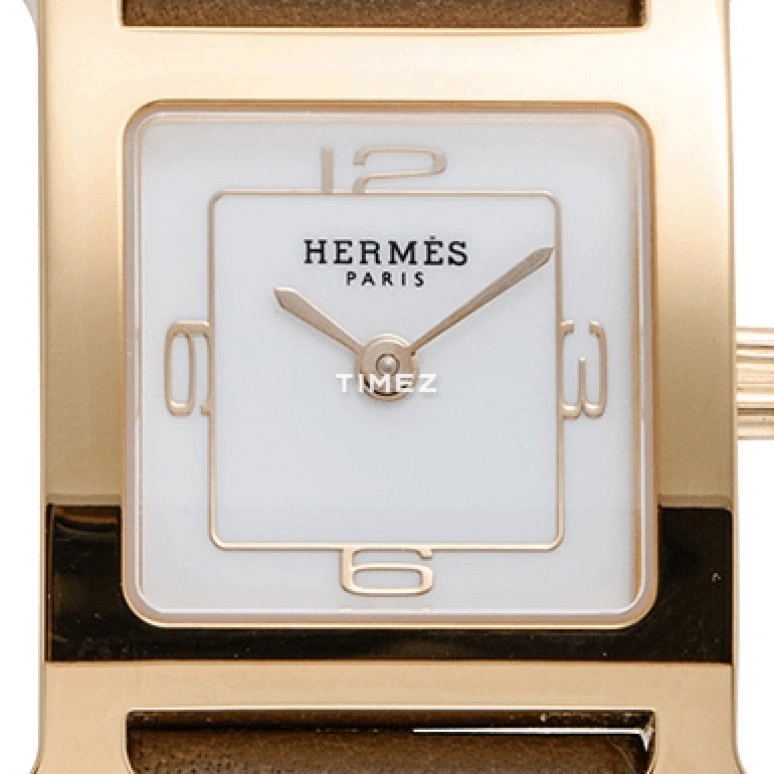 Hermès,Heure H 21mm,21mm,Stainless Steel,White,Quartz,Sapphire,Square,W049198WW00