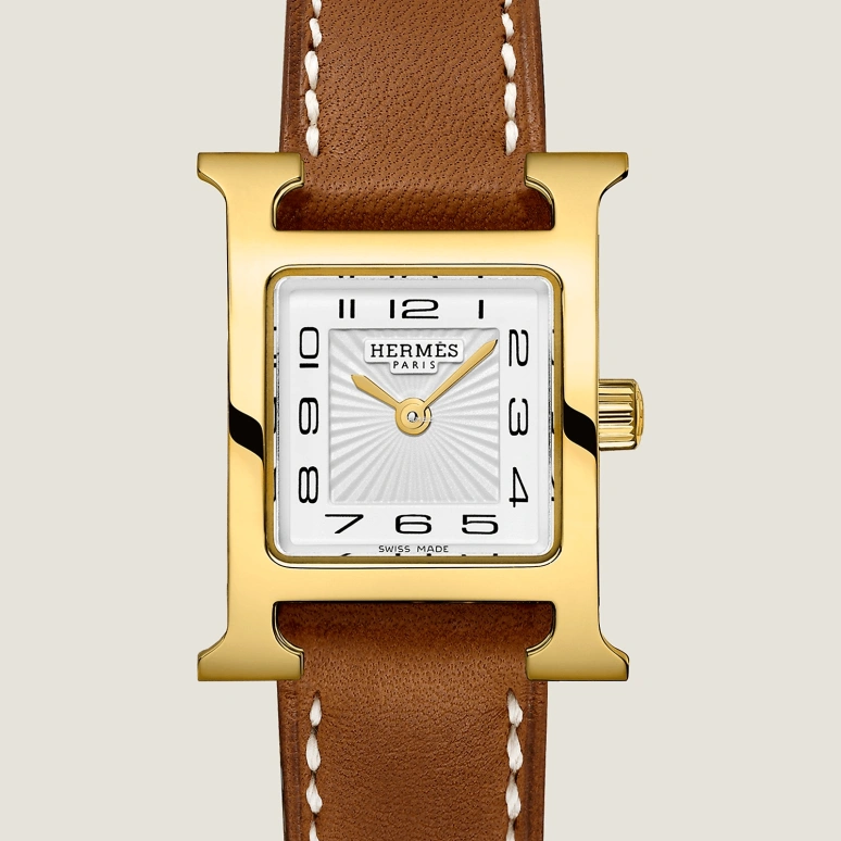Hermès,Heure H 21x17mm,21x17mm,Stainless Steel,White,Quartz,Sapphire,Crystal Glass,Square,W037963WW00