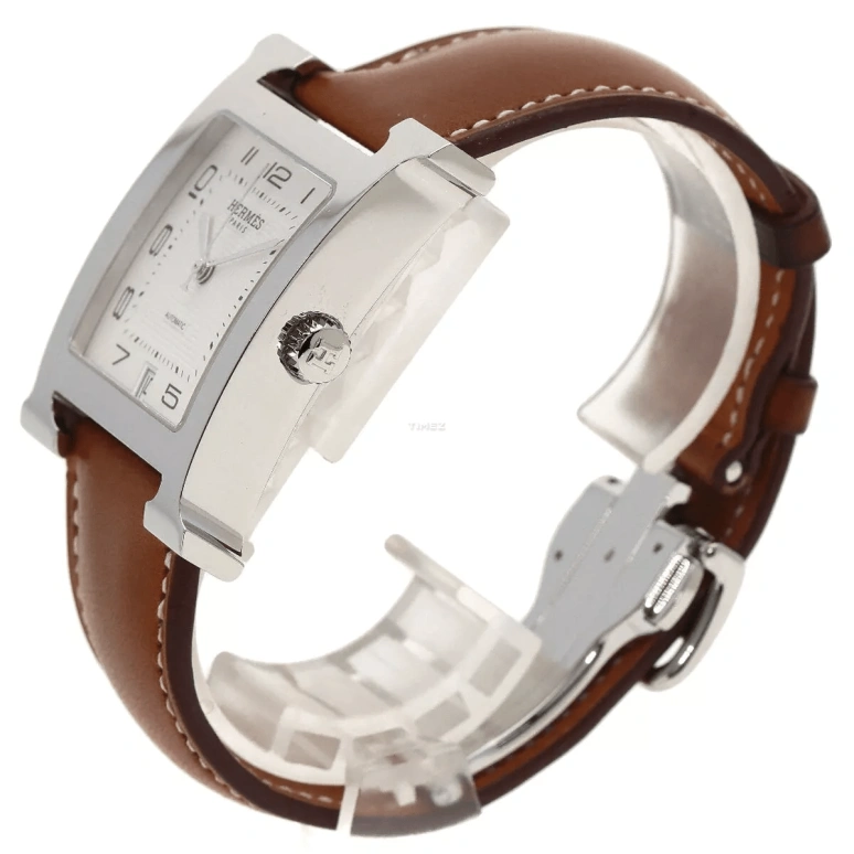 Hermès,Carré H 32.50x42mm,32.50x42mm,Stainless Steel,White,Automatic,Day,Sapphire,HH2810