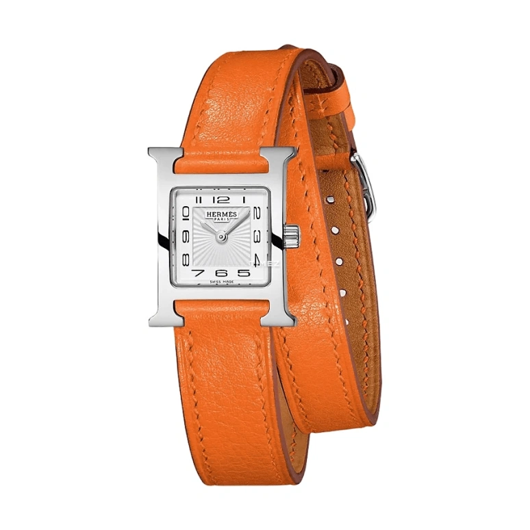 Hermès,Heure H 17.20x17.20mm,17.20x17.20mm,Stainless Steel,White,Quartz,Sapphire,Crystal Glass,Square,W037882WW00
