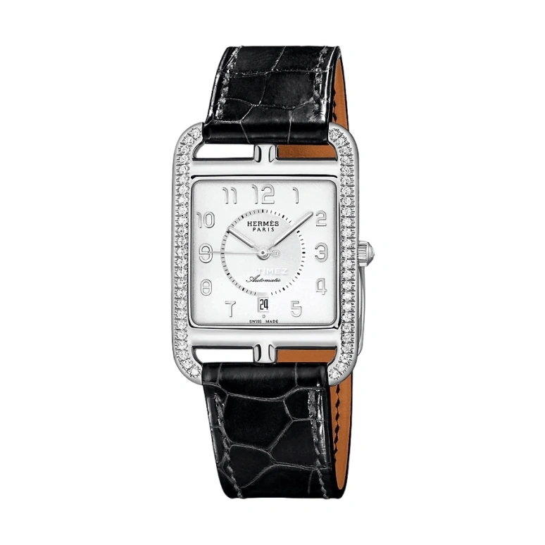 Hermès,Cape Cod 29mm,29mm,Stainless Steel,White,Automatic,Day,Sapphire,W052104WW00