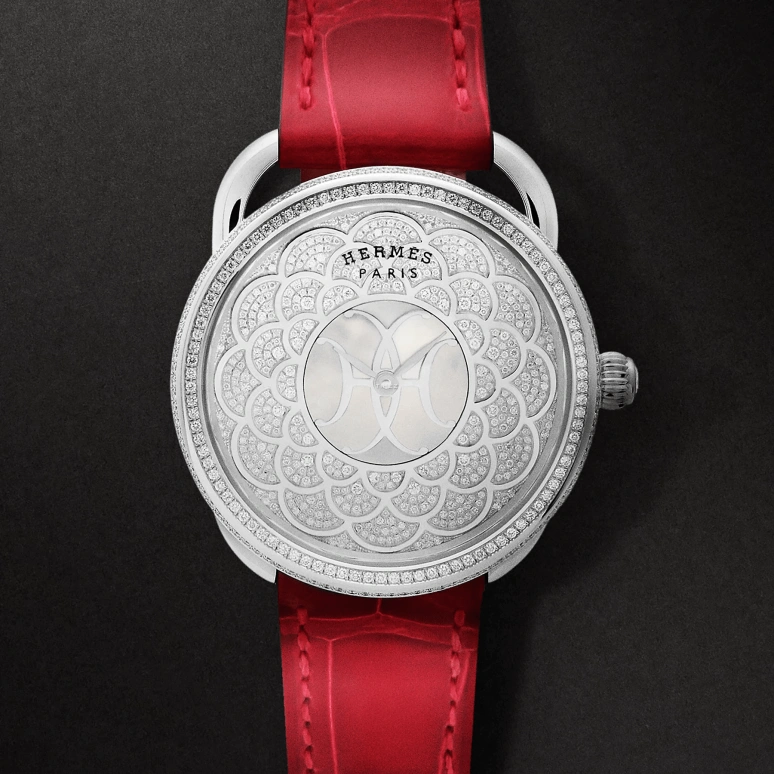 Hermès,Arceau 34mm,34mm,White Gold,White,Automatic,50hours,In-house Caliber,W047855WW00
