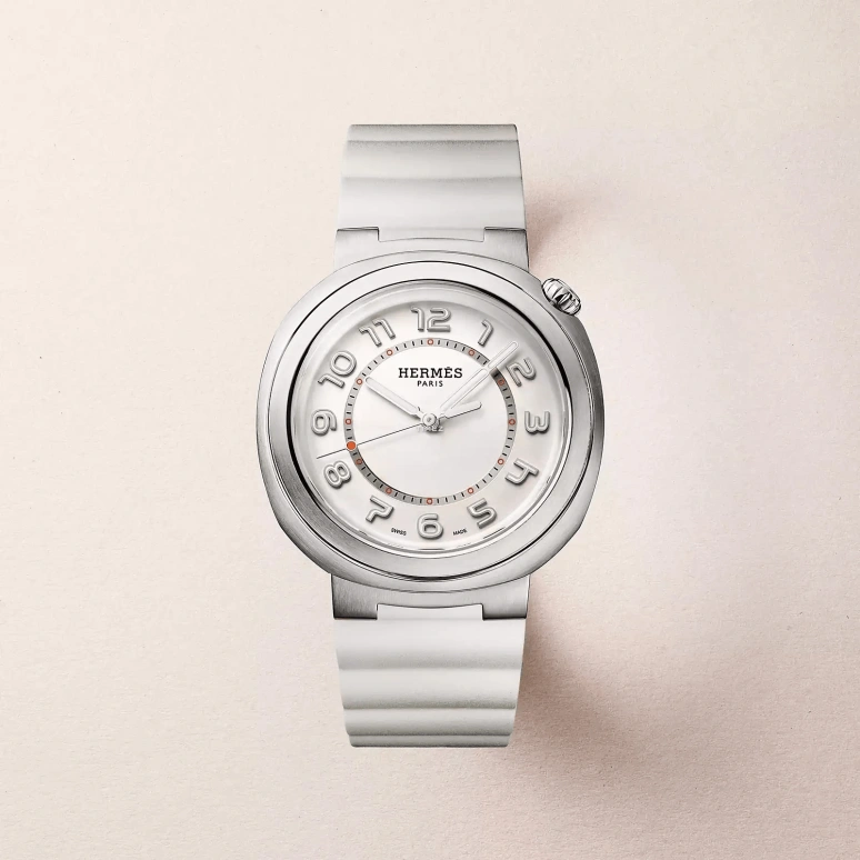 Hermès,Hermès Cut 36mm,36mm,Stainless Steel,Silver White,Automatic,50hours,In-house Caliber,W404929WW00