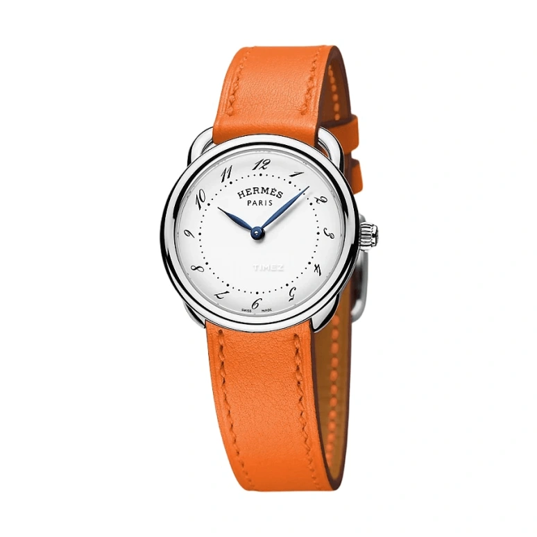 Hermès,Arceau 28mm,28mm,Stainless Steel,White,Quartz,Sapphire,Crystal Glass,Round,W040137WW00