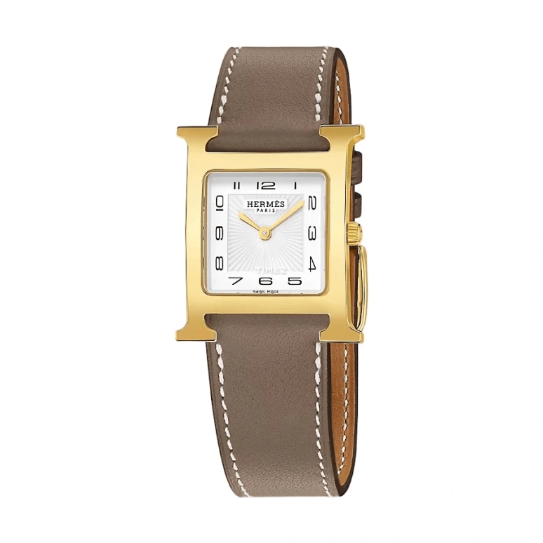 Hermès,Heure H 26x26mm,26x26mm,Stainless Steel,White,Quartz,Sapphire,Crystal Glass,Square,W055628WW00