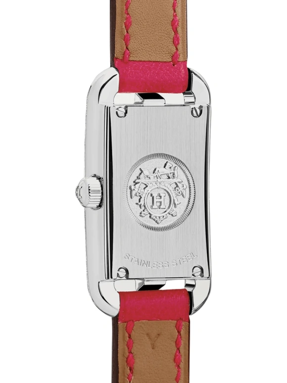 Hermès,Nantucket 17x23mm,17x23mm,Stainless Steel,Silver White,Quartz,Sapphire,Rectangular,W052183WW00