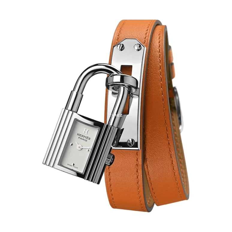 Hermès,Kelly 20x20mm,20x20mm,Stainless Steel,White,Quartz,Sapphire,Crystal Glass,Other,W025743WW00