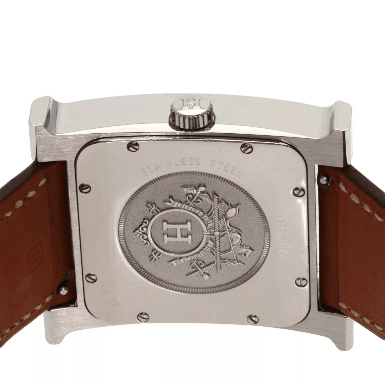 Hermès,Carré H 32.50x42mm,32.50x42mm,Stainless Steel,White,Automatic,Day,Sapphire,HH2810