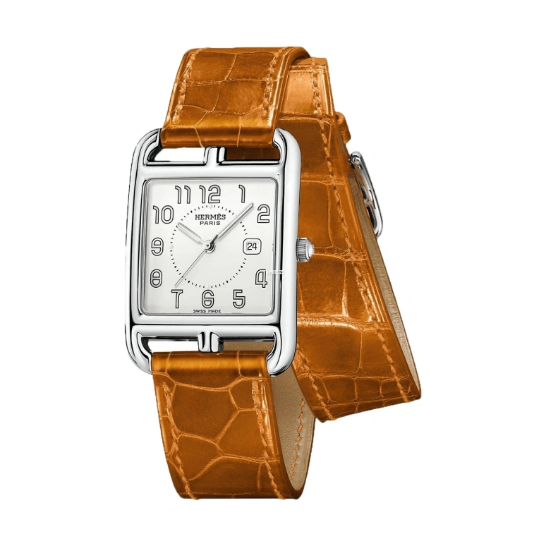 Hermès,Cape Cod 29x29mm,29x29mm,Stainless Steel,White,Quartz,Day,Sapphire,Crystal Glass,W043775WW00